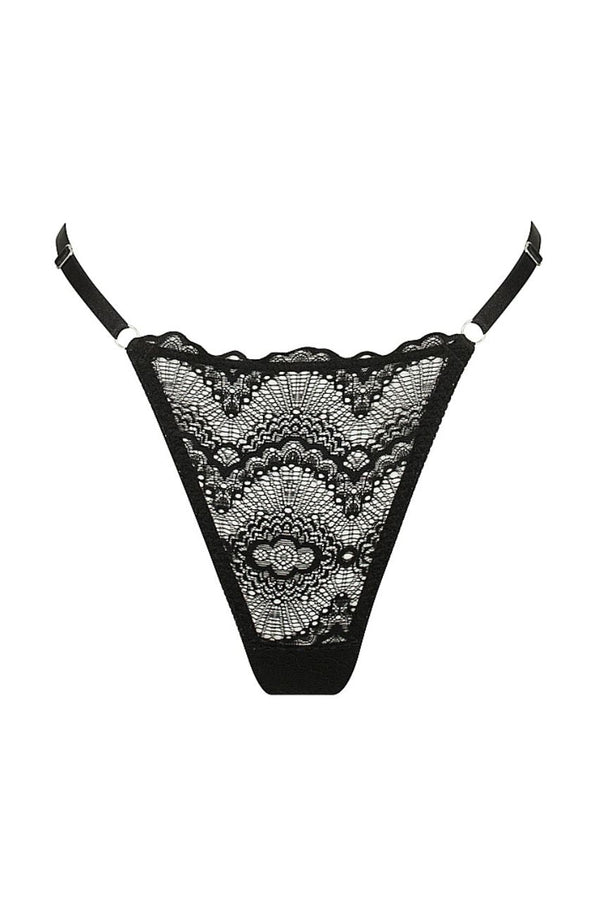 Alice Thong Black Underwear - Kat the Label Lingerie Australia