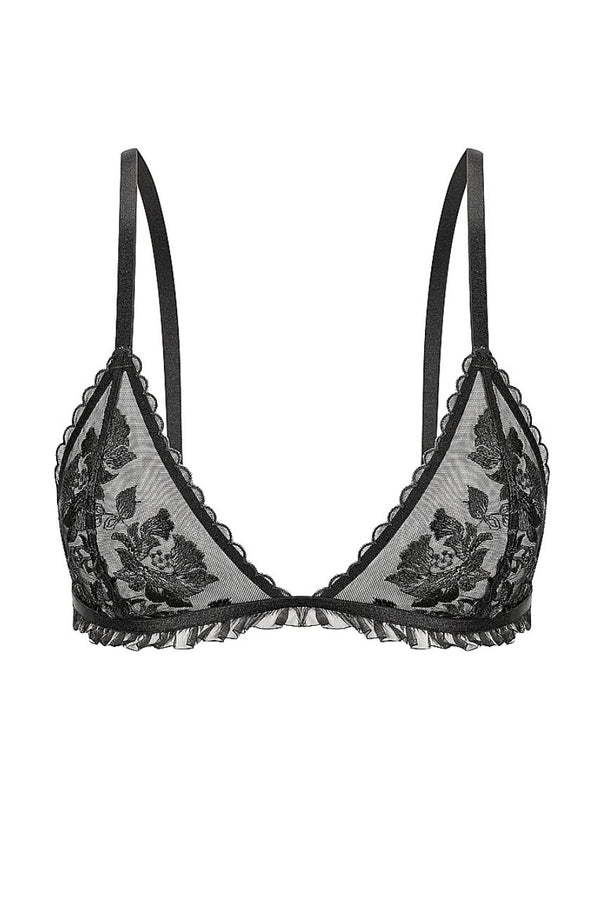 Annabelle Bralette Black Bralette - Kat the Label Lingerie Australia