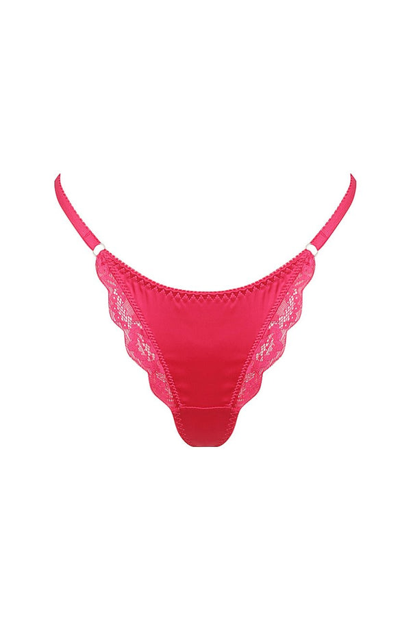 Bowie Thong Hot Pink Underwear - Kat the Label Lingerie Australia