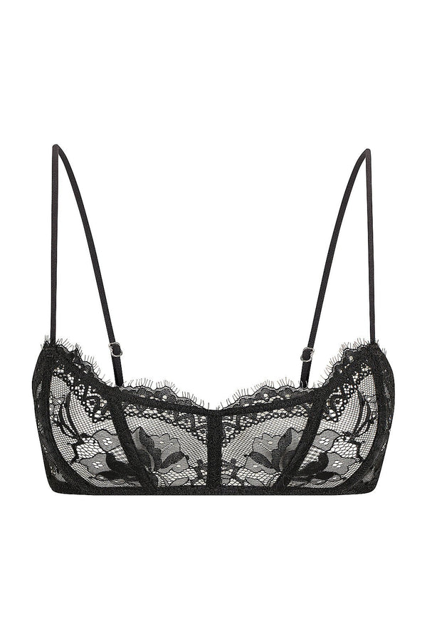 Demi Bralette Black Underwire - Kat the Label Lingerie Australia