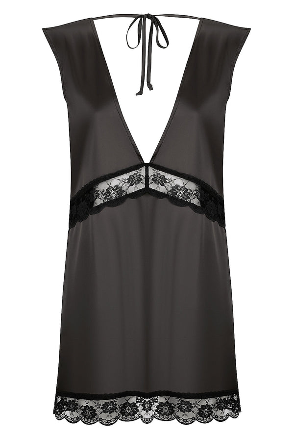 Flynn Slip Black Sleep - Kat the Label Lingerie Australia