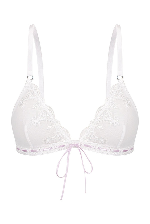 Harmony Bralette White Bralette - Kat the Label Lingerie Australia