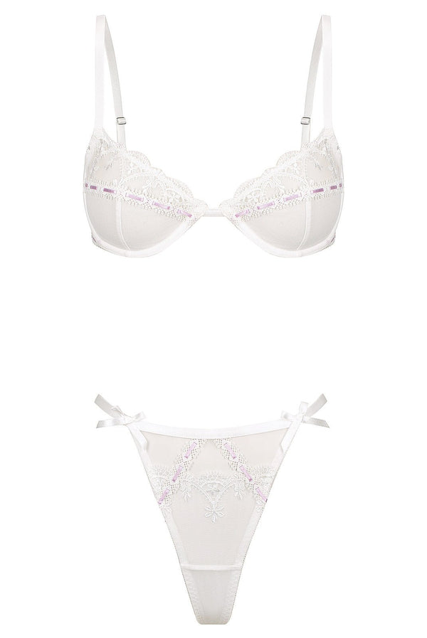 Harmony Set White Underwire - Kat the Label Lingerie Australia