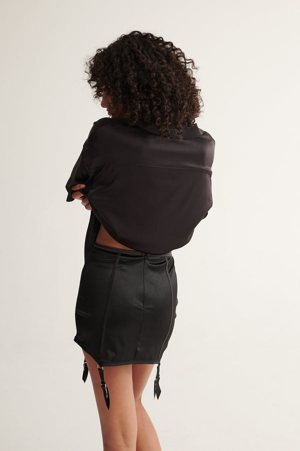 Heidi Skirt Black Short - Kat the Label Lingerie Australia