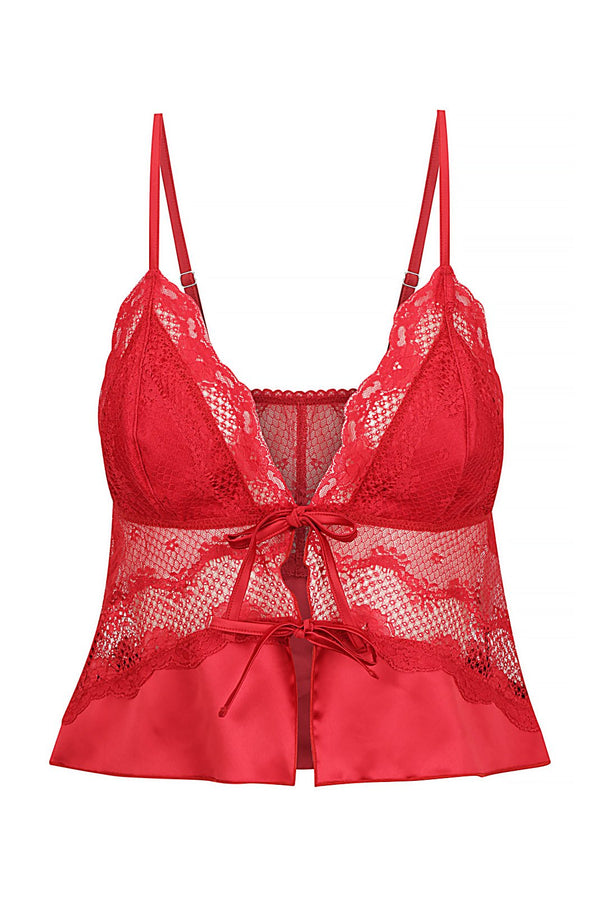 Lucille Camisole Red Sleep - Kat the Label Lingerie Australia