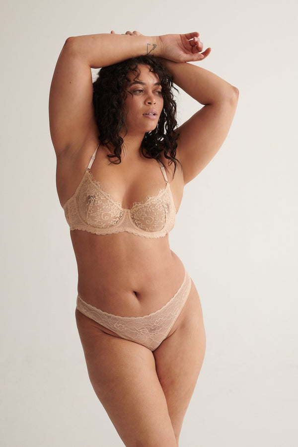 Maverick Brief Fawn Underwear - Kat the Label Lingerie Australia