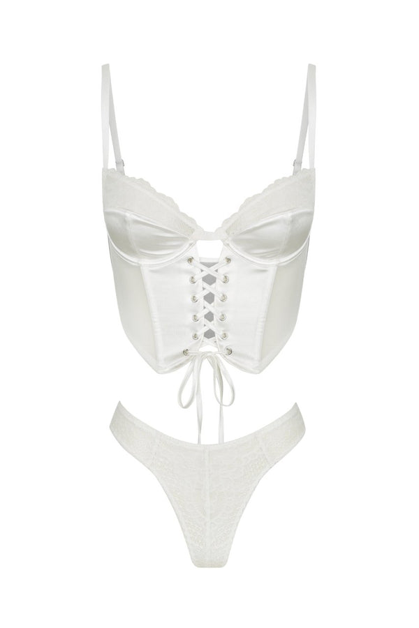 Penny Set White Underwire - Kat the Label Lingerie Australia