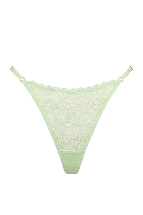 Rosie Thong Pistachio Underwear - Kat the Label Lingerie Australia