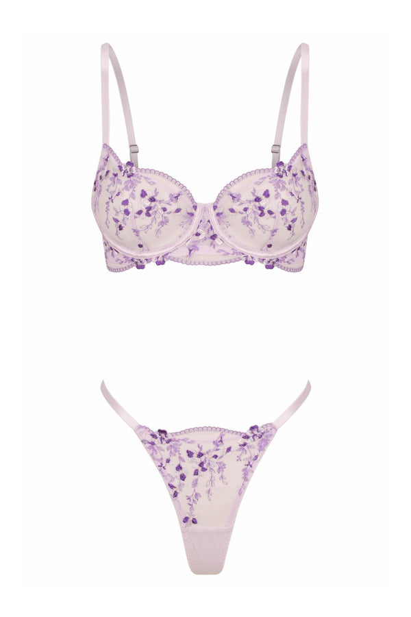 Sofia Set Lavender Underwire - Kat the Label Lingerie Australia