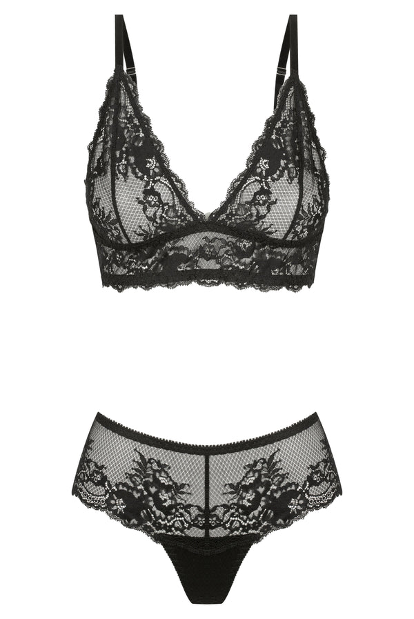 Wren Bralette Black Bralette - Kat the Label Lingerie Australia