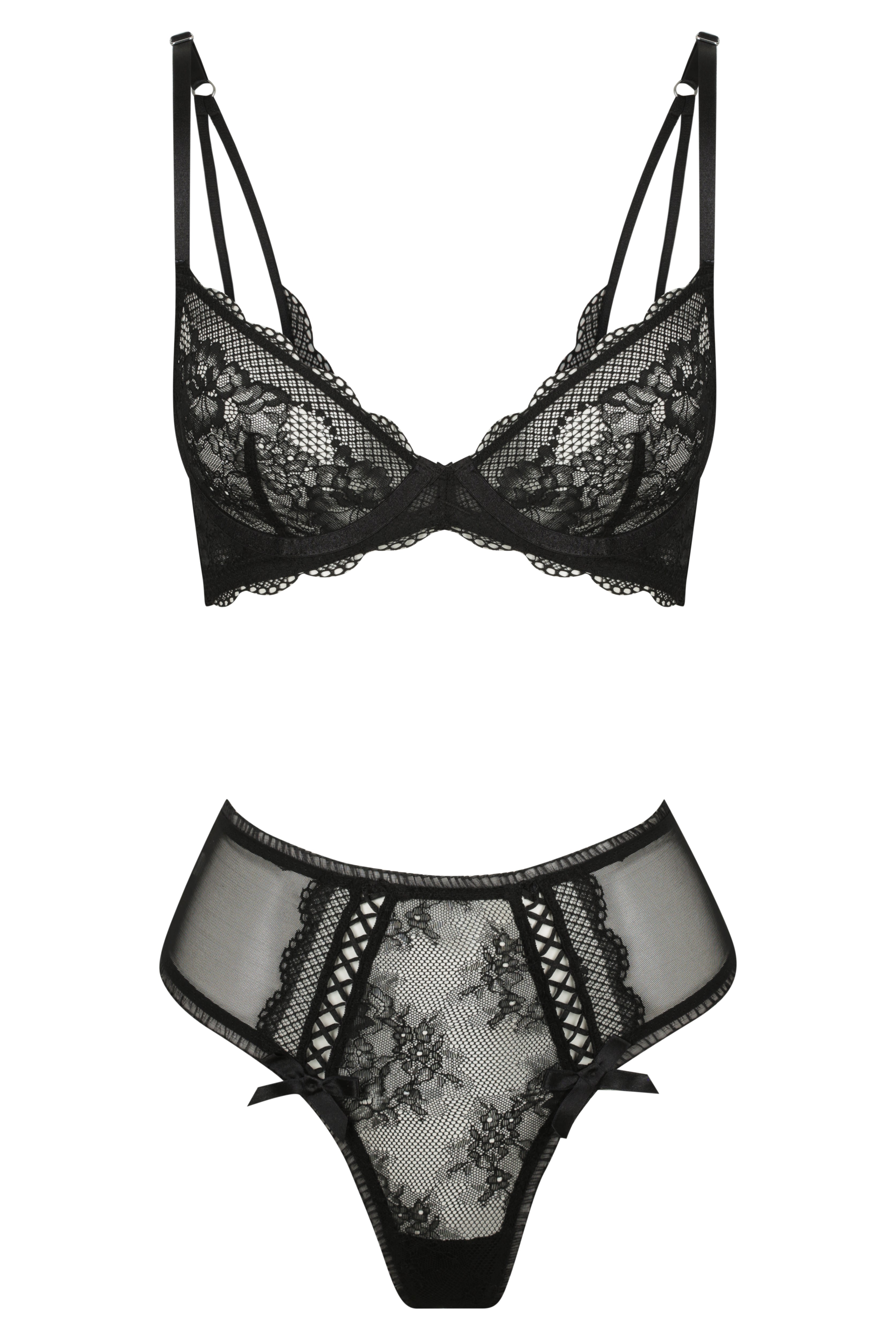 Alaska High Waist Thong Black