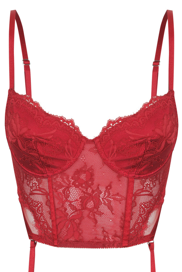 Balmain Bustier Red