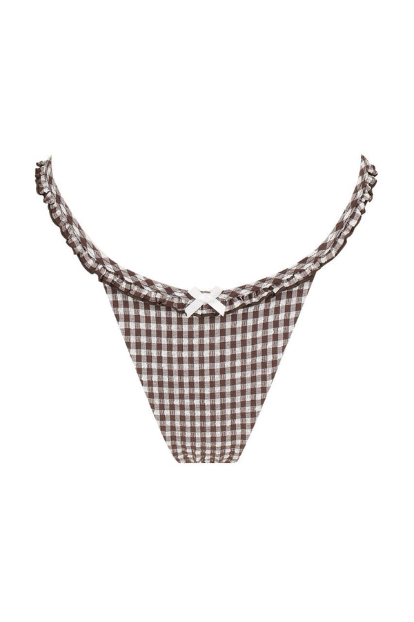 Ari Swim Brief Espresso Gingham