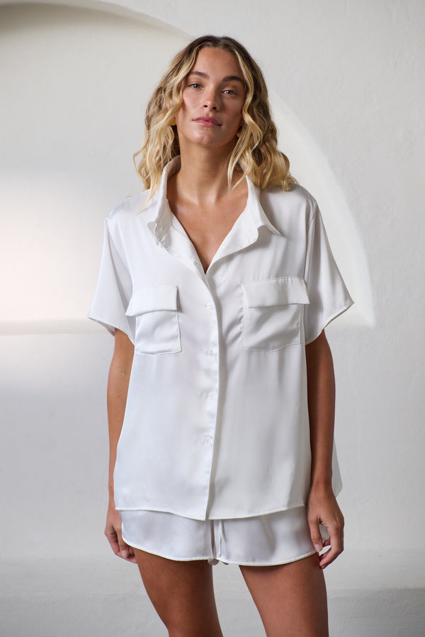 Gracie Short Sleeve Shirt Ivory