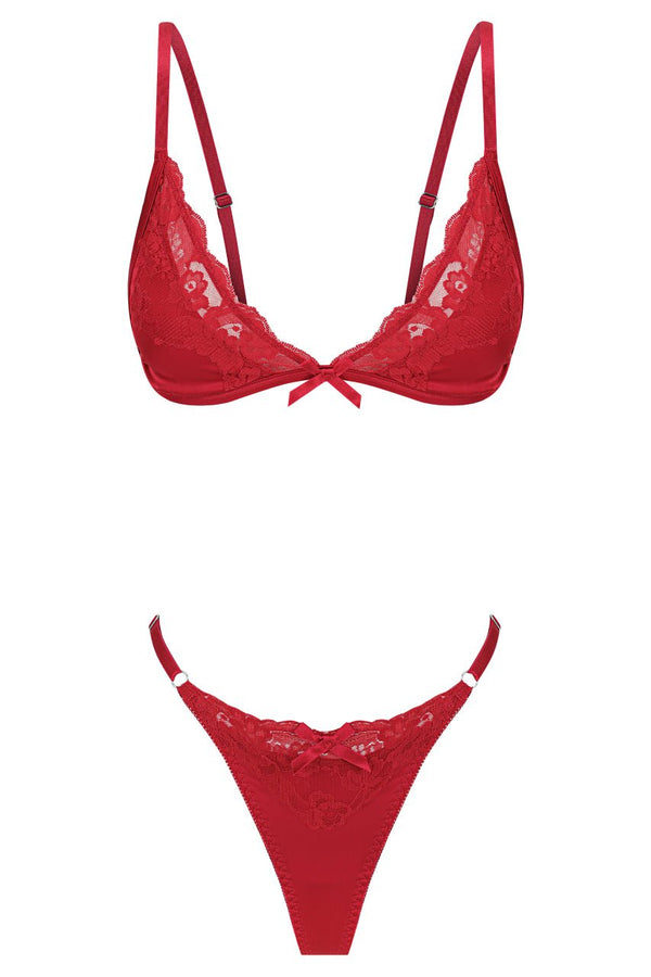 Jones Bralette Set Red