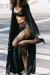 Lace Tights Black