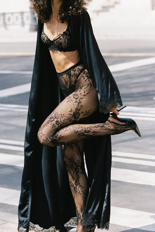 Lace Tights Black