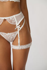 Lily Thigh Garter White