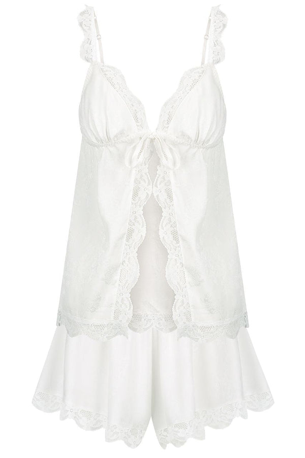 White lace pyjamas clearance