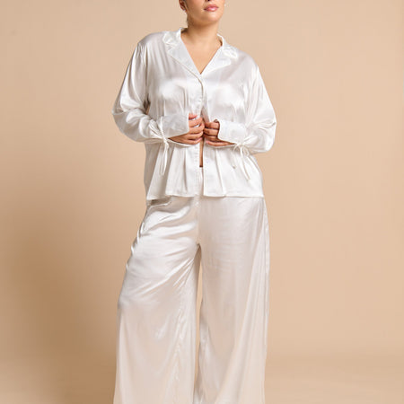 Matilda Long Sleeve Pant Set Ivory