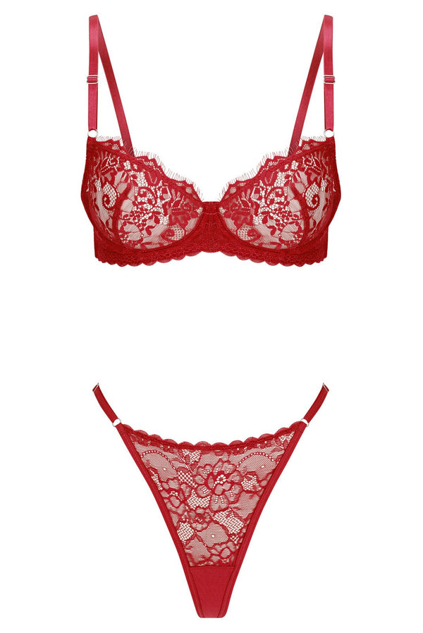 Maverick Set Lace Lingerie Red Maverick Set Lace Lingerie Red