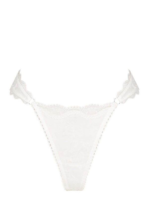 Priscilla Thong Ivory Jacquard