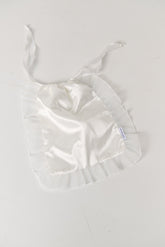 Satin Ruffle Pouch Ivory