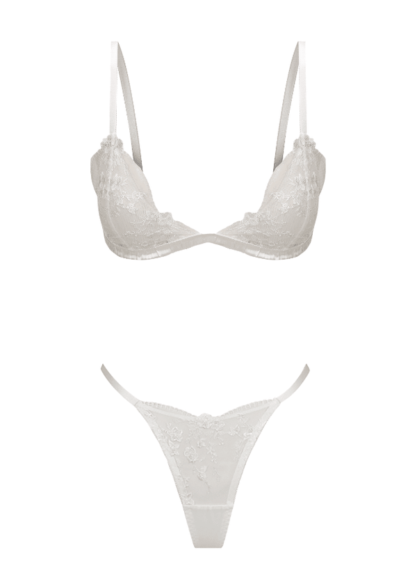 Sofia Bralette Set White