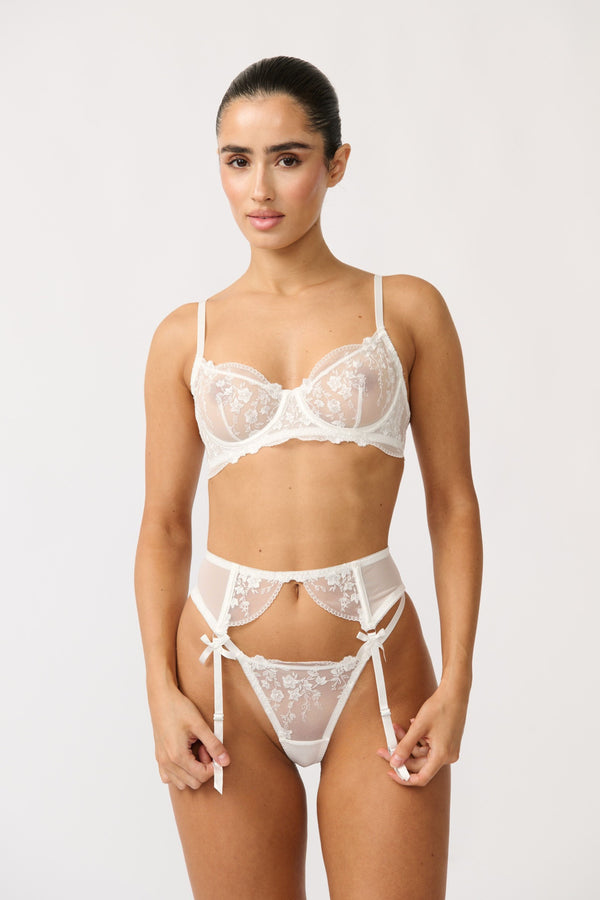 Sofia Garter Belt White
