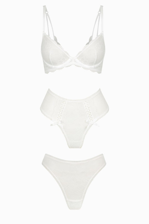 Alaska Essentials Pack White Underwire - Kat the Label Lingerie Australia