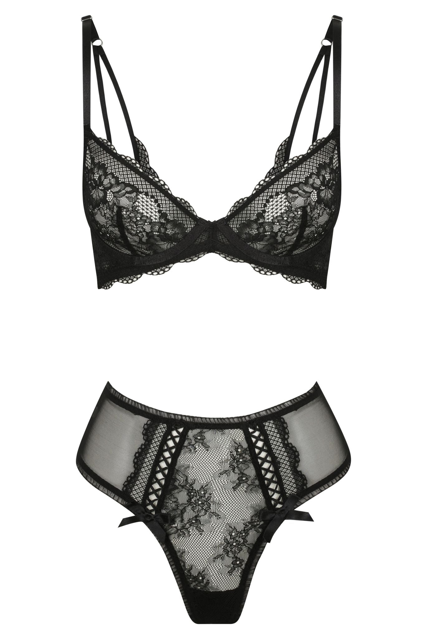 Alaska Set Black Underwire - Kat the Label Lingerie Australia