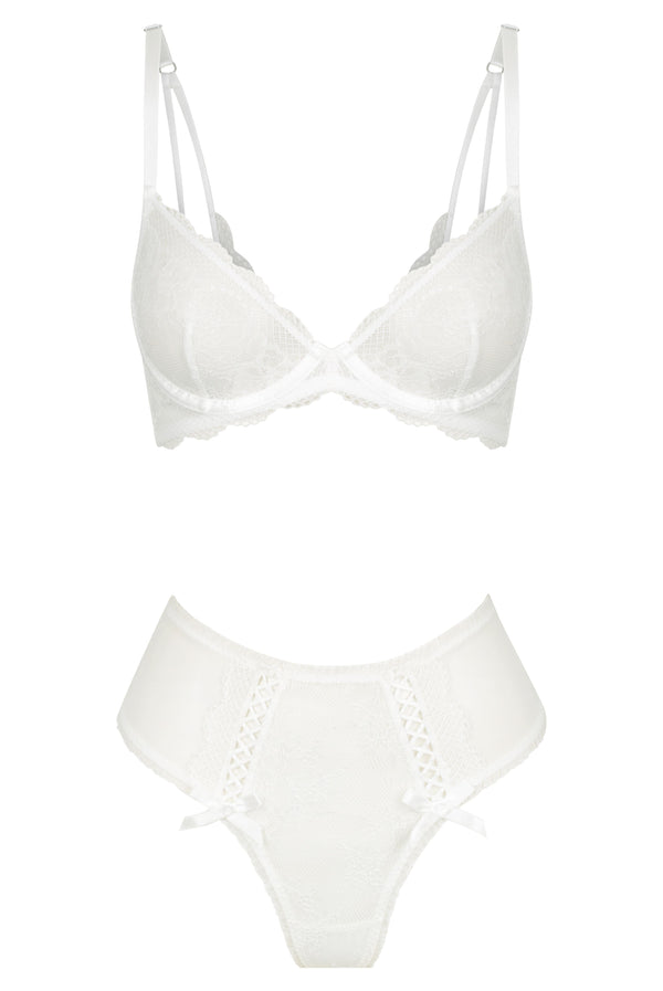 Alaska Set White Underwire - Kat the Label Lingerie Australia