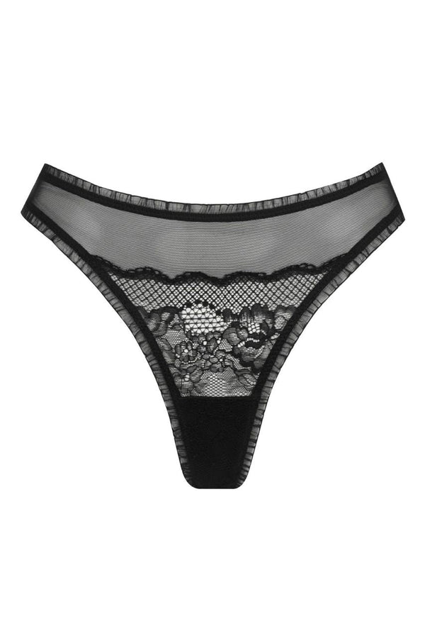 Alaska Thong Black Underwear - Kat the Label Lingerie Australia
