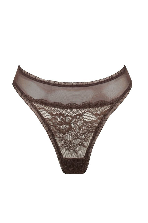 Alaska Thong Espresso Underwear - Kat the Label Lingerie Australia