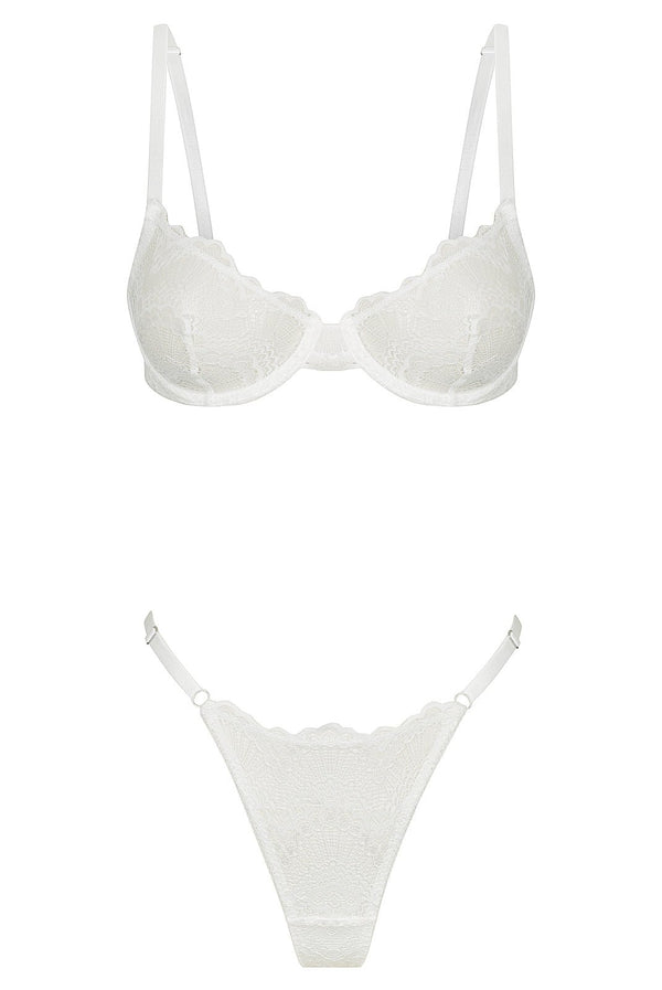 Alice Set White Underwire - Kat the Label Lingerie Australia