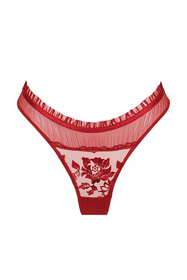 Annabelle Thong Red Underwear - Kat the Label Lingerie Australia