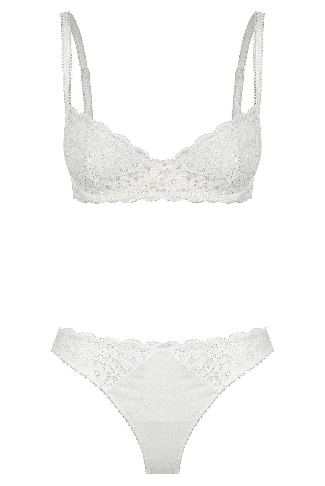 Annie Set White Underwire - Kat the Label Lingerie Australia