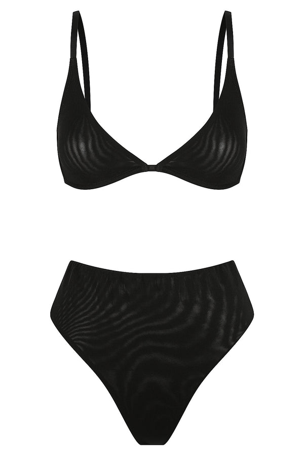 Ava Set Black Underwire - Kat the Label Lingerie Australia