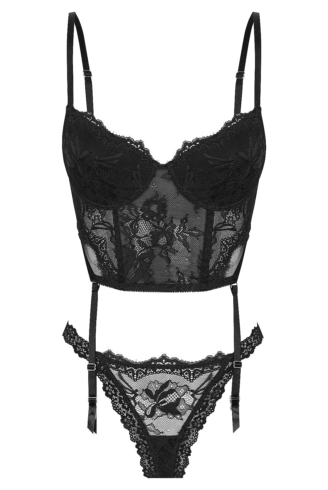 Balmain Set Black Underwire - Kat the Label Lingerie Australia