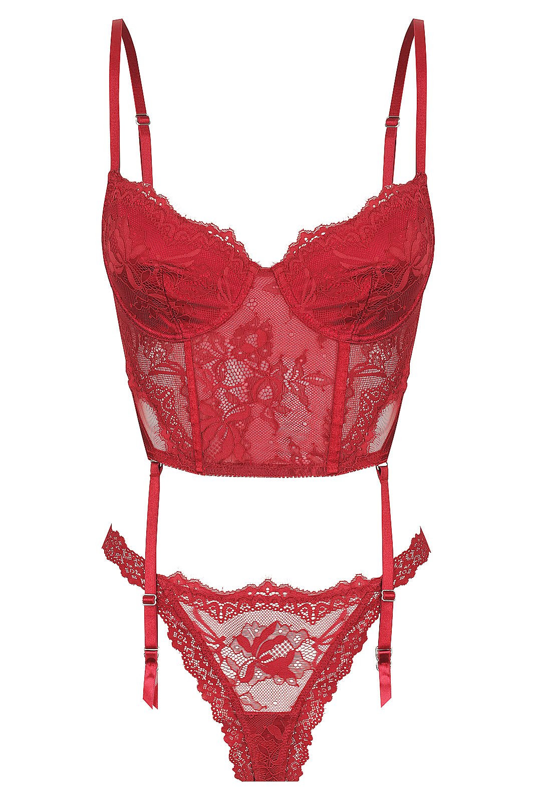 Balmain Set Red Underwire - Kat the Label Lingerie Australia
