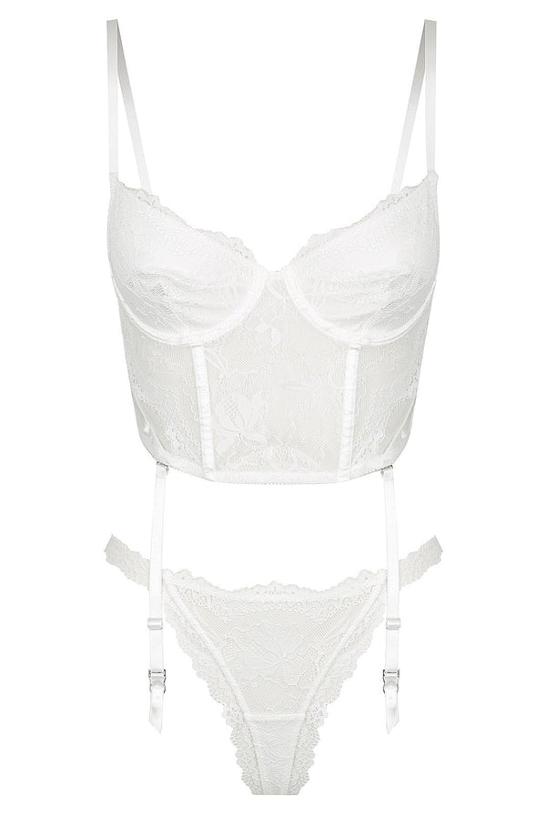 Balmain Set White Underwire - Kat the Label Lingerie Australia