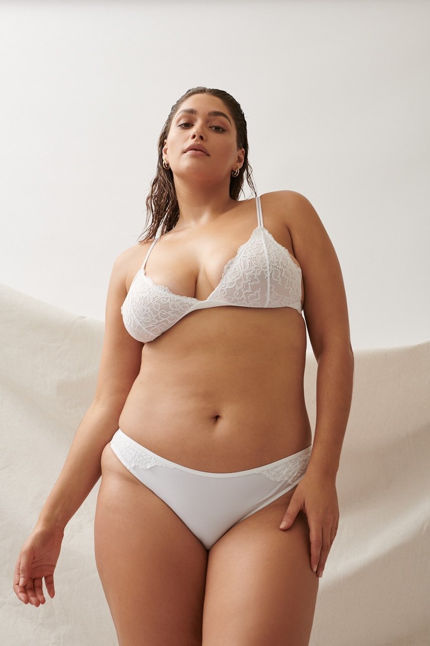 Boston Set White Bralette - Kat the Label Lingerie Australia