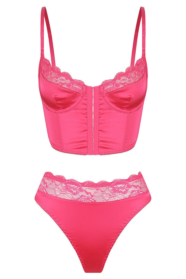 Bowie High Waist Set Hot Pink