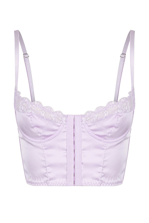 Bowie Bustier Lilac Underwire - Kat the Label Lingerie Australia