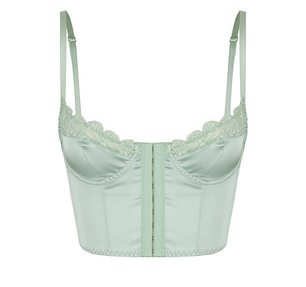 Bowie Bustier Peppermint Underwire - Kat the Label Lingerie Australia