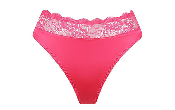 Bowie High Waist Hot Pink Underwear - Kat the Label Lingerie Australia
