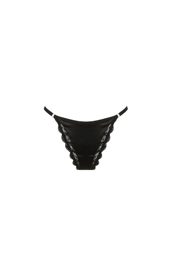Bowie Thong Black Underwear - Kat the Label Lingerie Australia