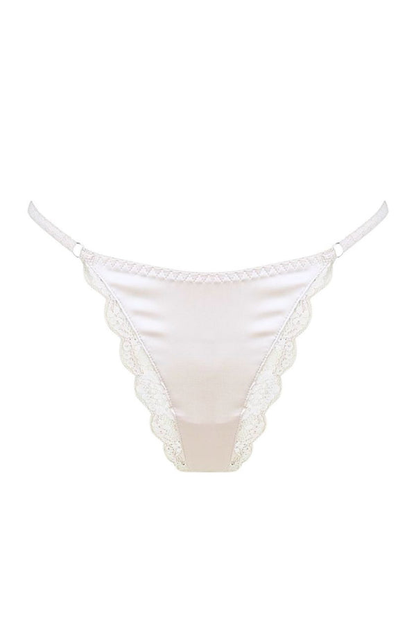 Bowie Thong White Underwear - Kat the Label Lingerie Australia
