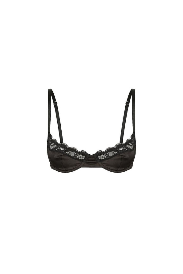 Bowie Underwire Black Underwire - Kat the Label Lingerie Australia