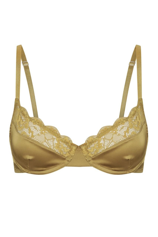 Bowie Underwire Olive Underwire - Kat the Label Lingerie Australia